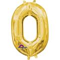 Anagram 16 in. Number 0 Gold Shape Air Fill Foil Balloon 78522